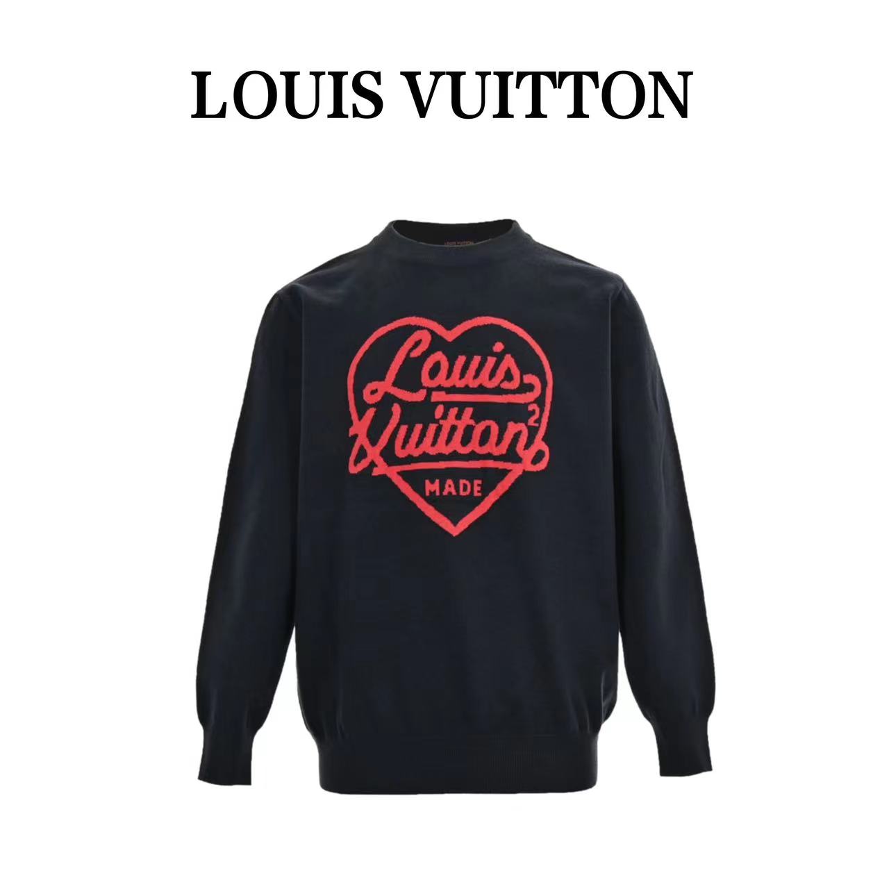 Louis Vuitton 23Fw love jacquard crew neck sweater