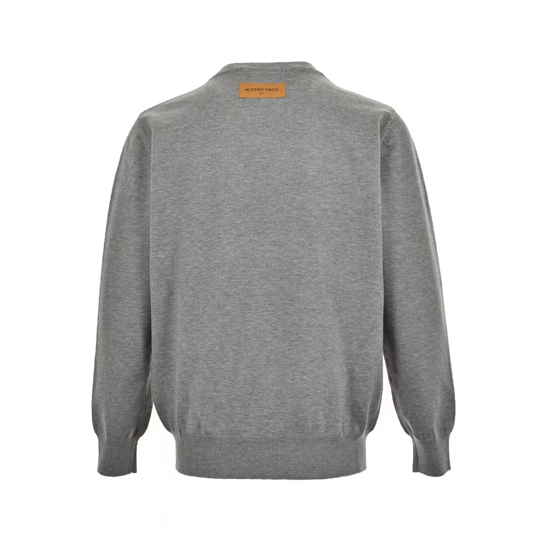 Louis Vuitton 23Fw jacquard logo crew neck sweater