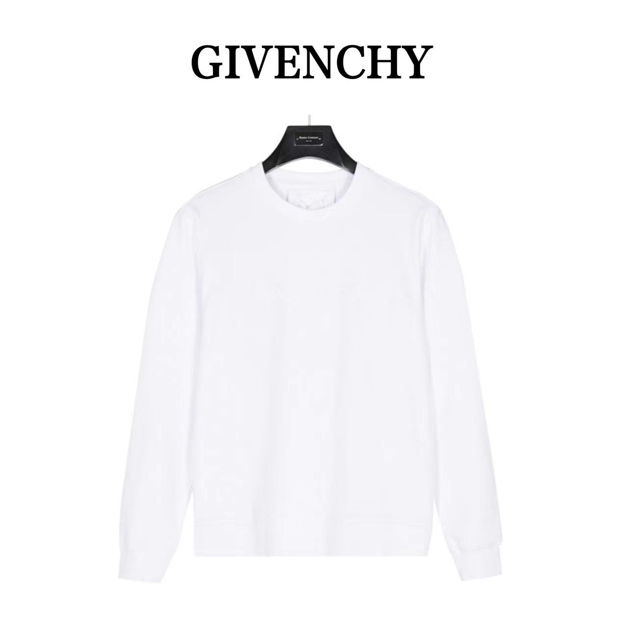 Givenchy 23Fw towel embroidered letter logo round neck sweatshirt