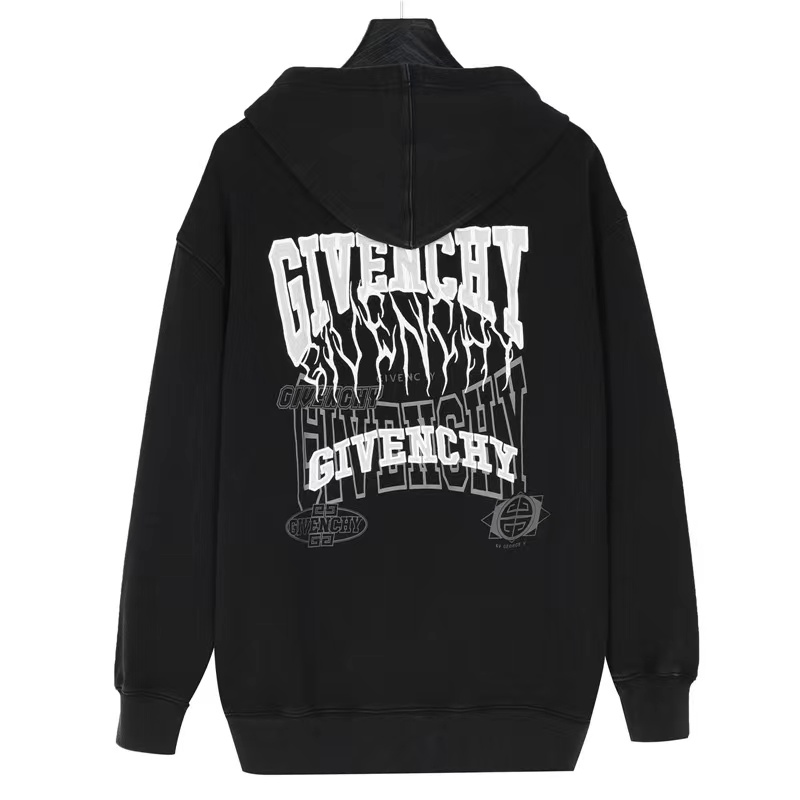 Givenchy 23FW thorns washed distressed hoodie