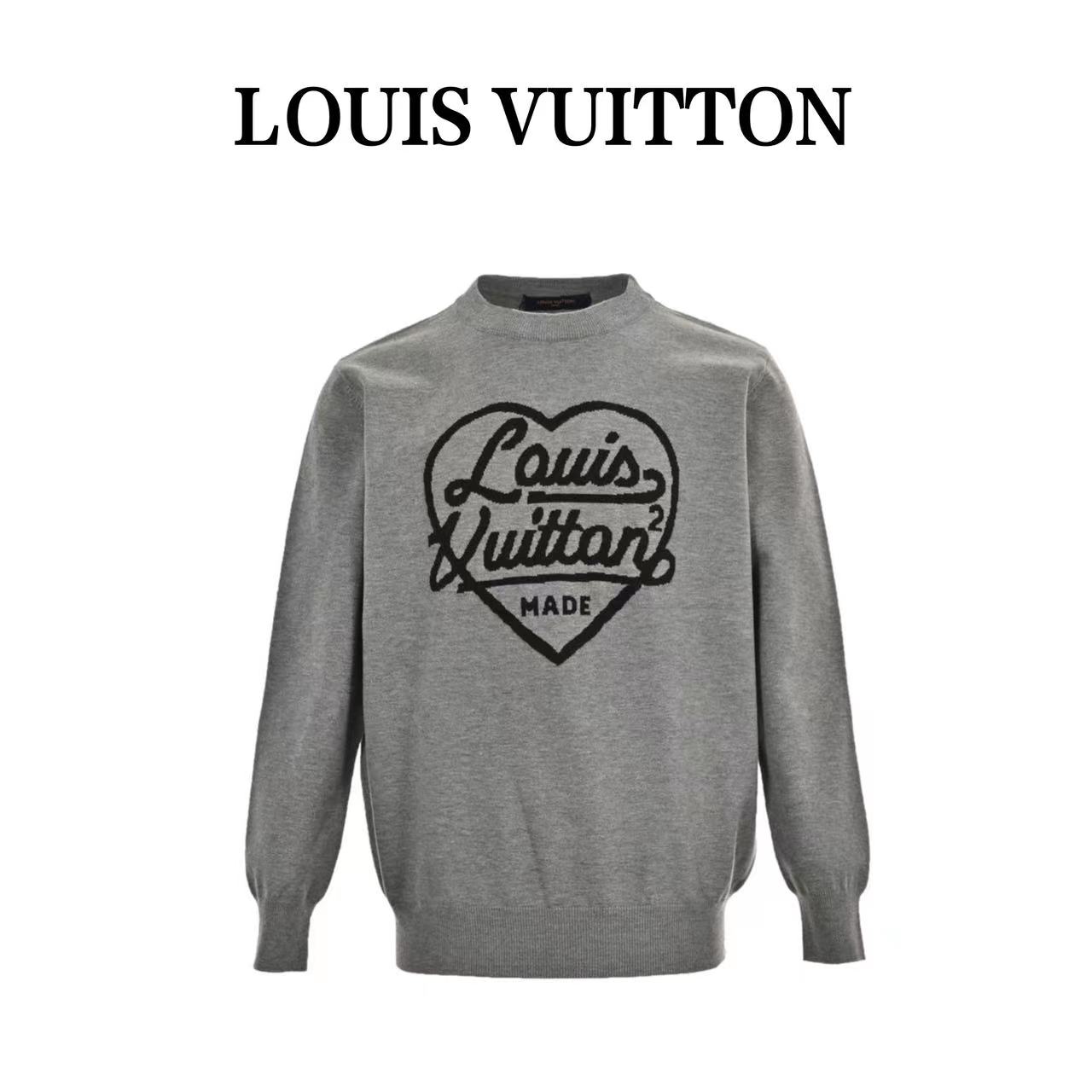 Louis Vuitton 23Fw love jacquard crew neck sweater