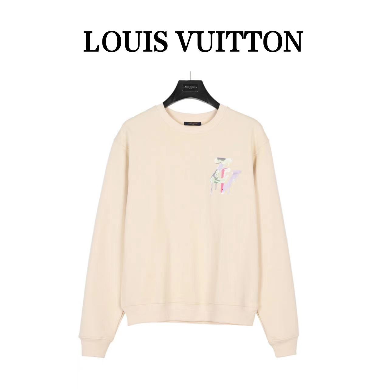 Louis Vuitton 23Fw graffiti lettering print crew neck sweatshirt