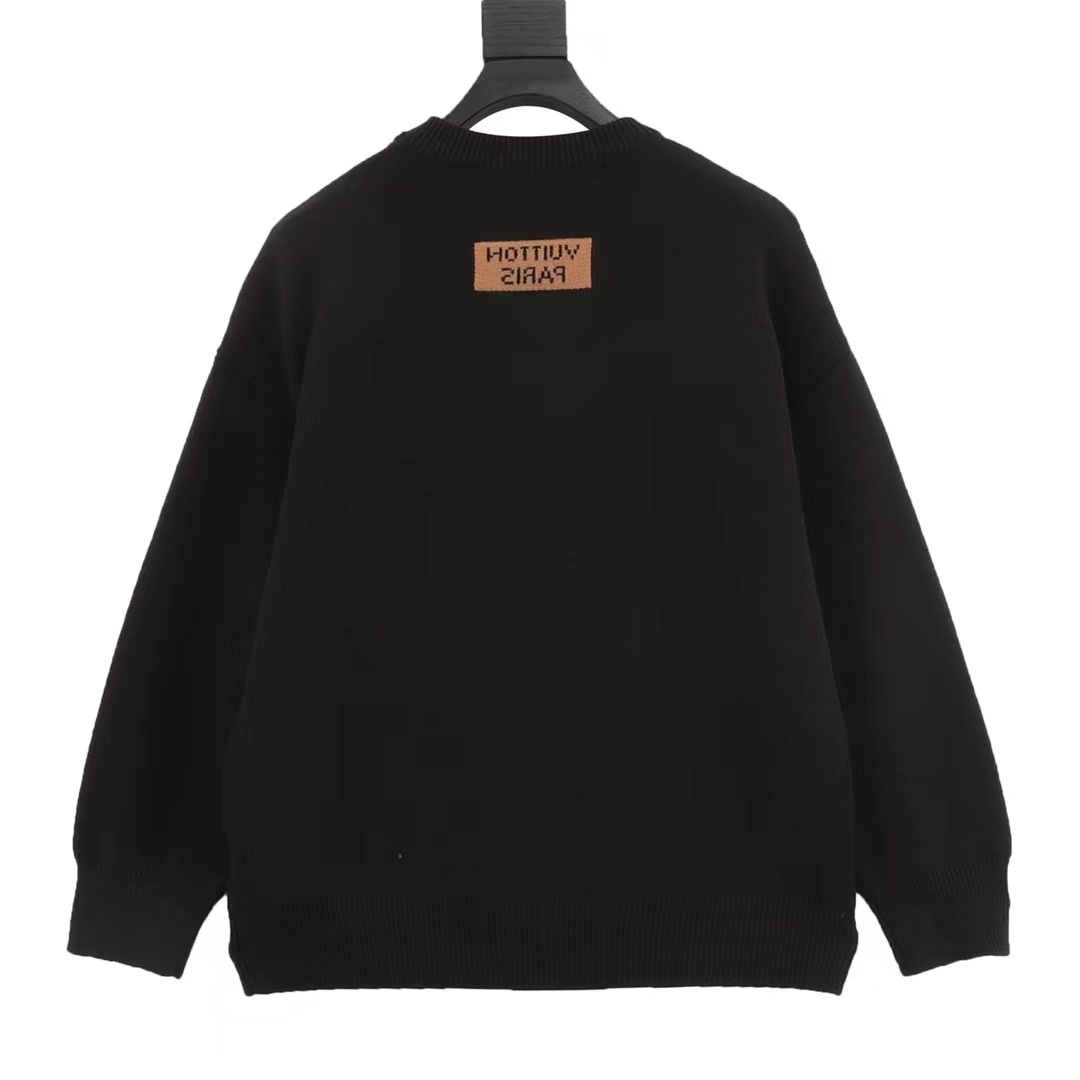 Louis Vuitton 23ss floret jacquard knitted sweater