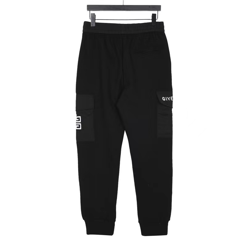 Givenchy 23Fw side pocket embroidered Gongge logo cotton trousers