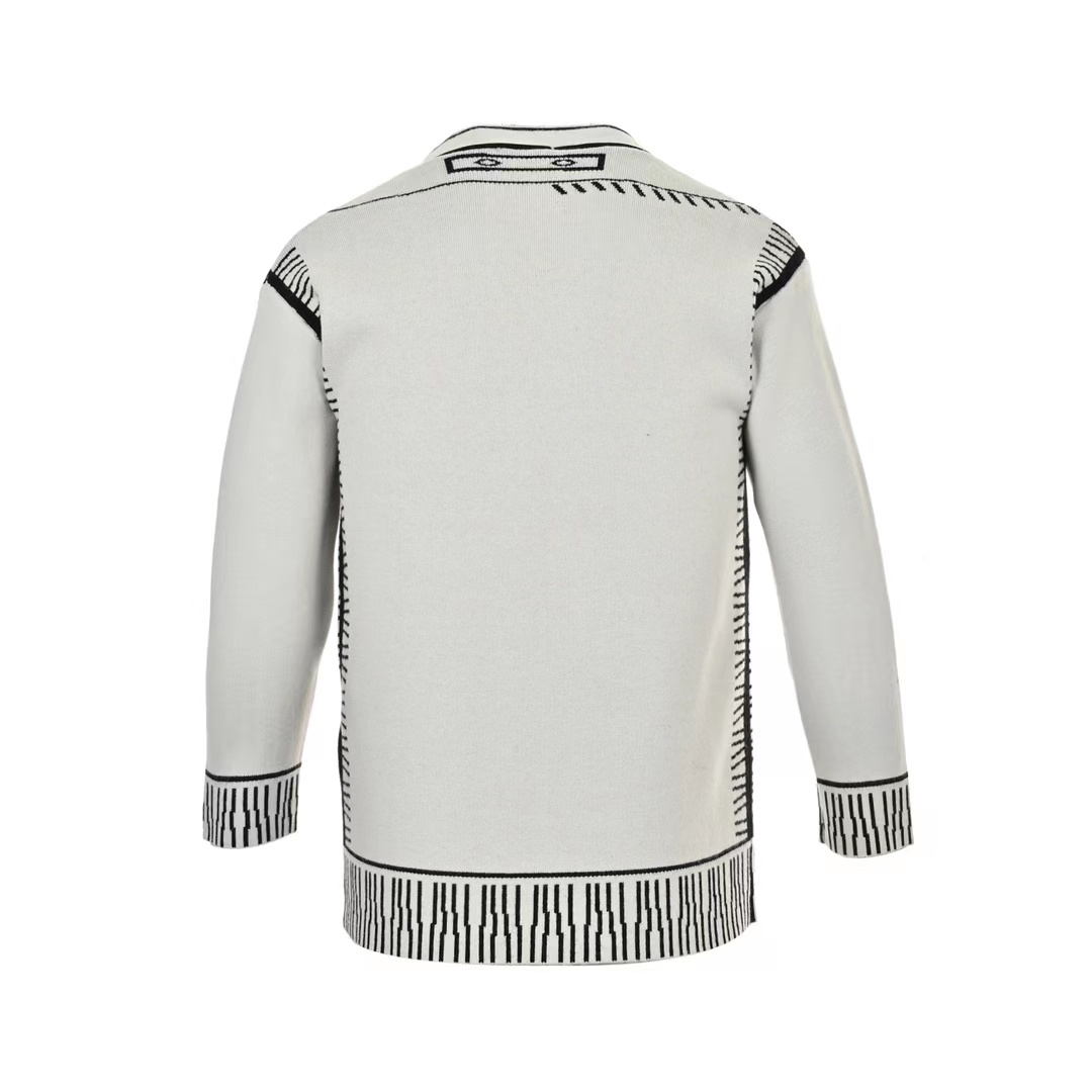 Louis Vuitton 23Fw two-dimensional sketch cardigan sweater