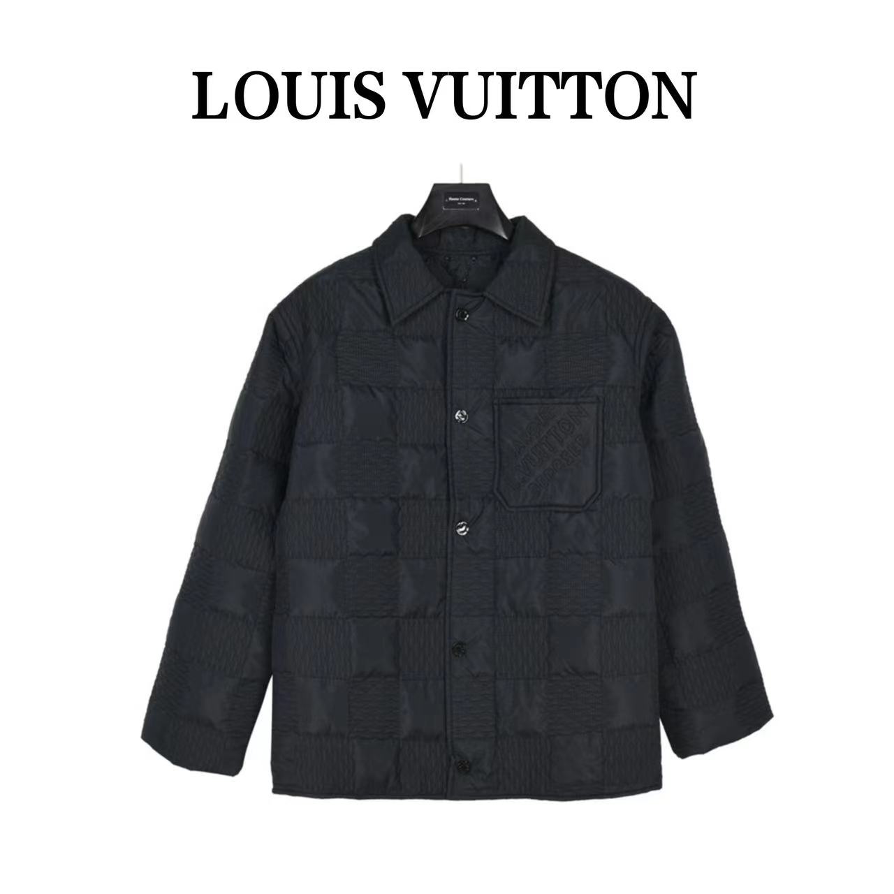 Louis Vuitton 23Fw three-dimensional checkerboard cotton jacket
