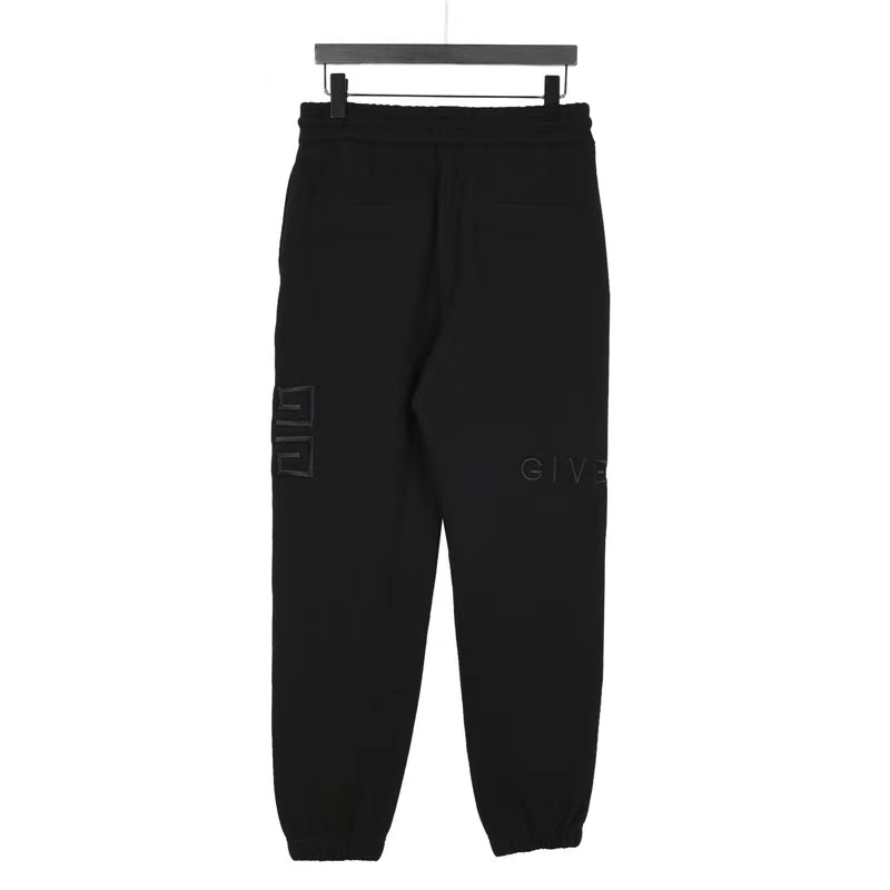 Givenchy 23Fw dark pattern embroidered letter casual trousers