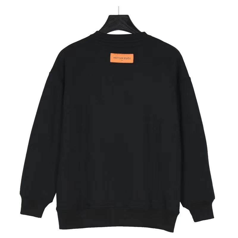 Louis Vuitton 23ss splash-ink gradient large letter print crew neck sweatshirt