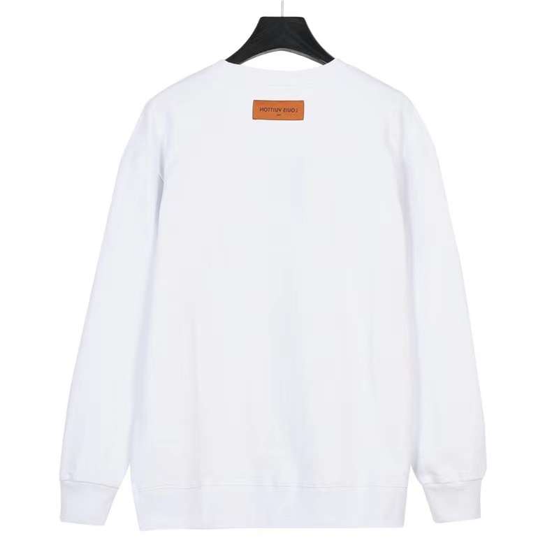 Louis Vuitton 23ss geometric embroidered cotton crew neck sweatshirt