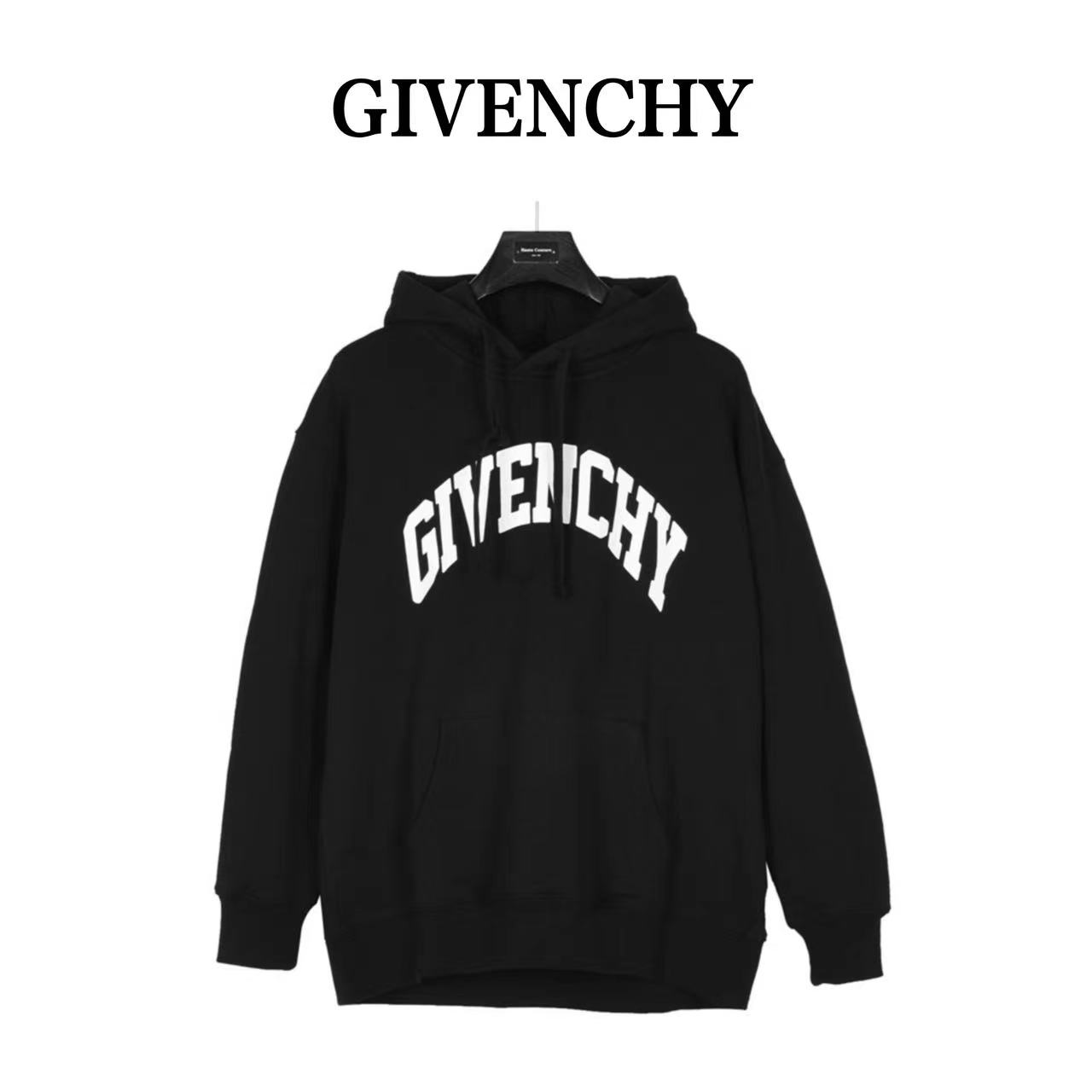 Givenchy 22FW letter print hooded sweatshirt