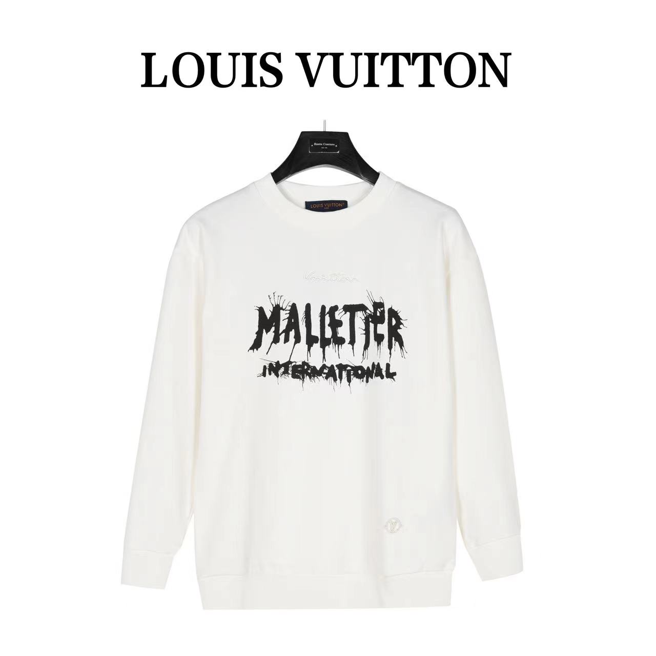 Louis Vuitton 23Fw logo rendered ink versatile fleece crew neck sweatshirt