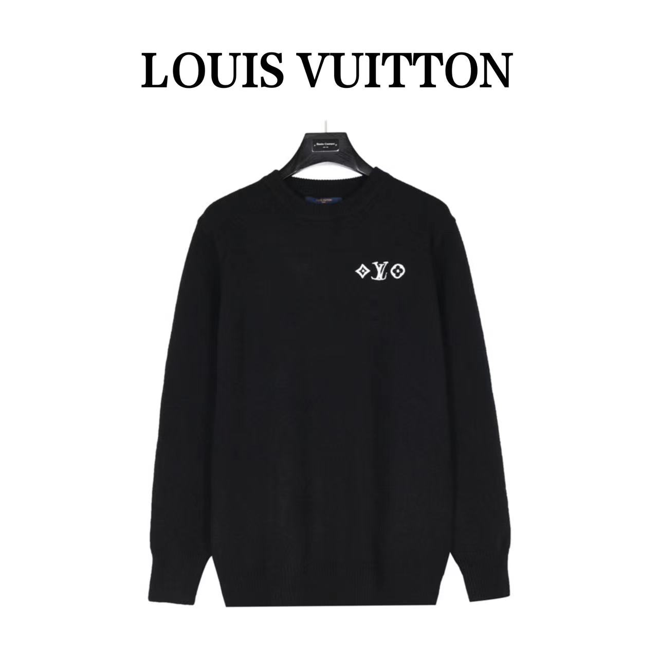 Louis Vuitton 23Fw embroidered logo crew neck sweater