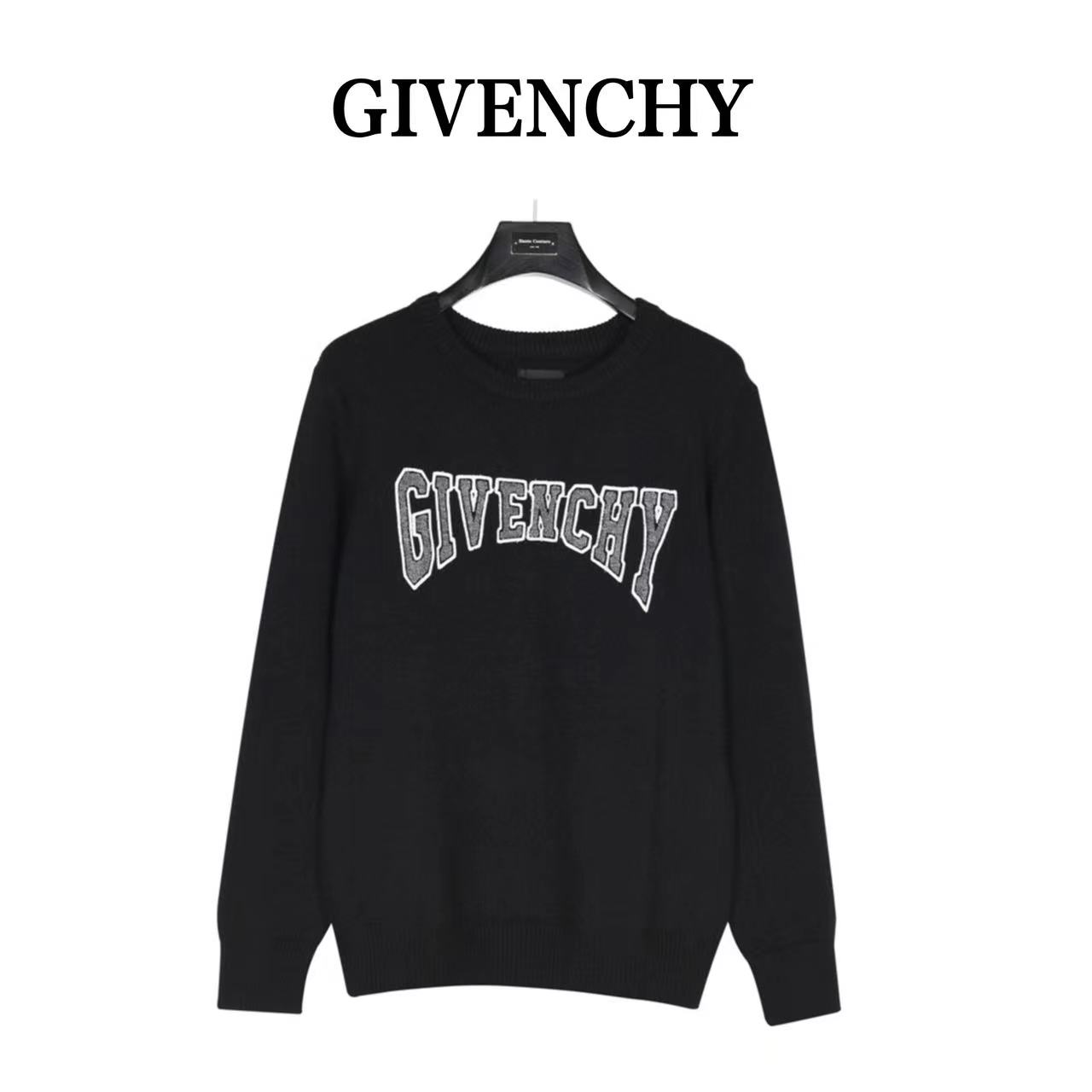 Givenchy GVC 23S towel embroidered logo crew neck sweater