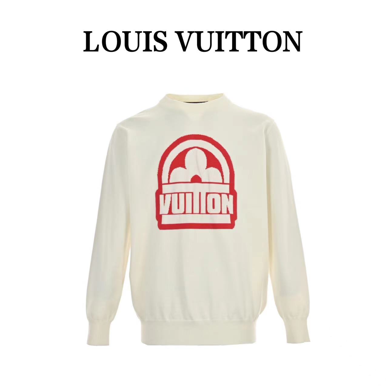 Louis Vuitton 23Fw jacquard logo crew neck sweater