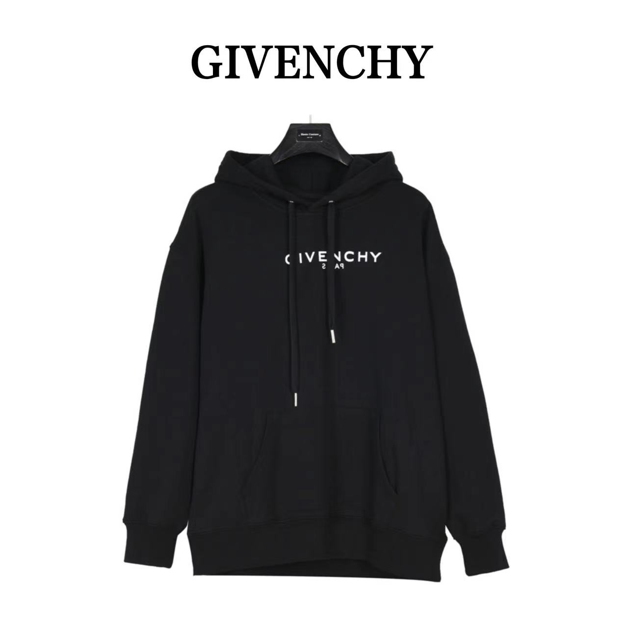 Givenchy 22FW classic reverse letter hooded sweatshirt