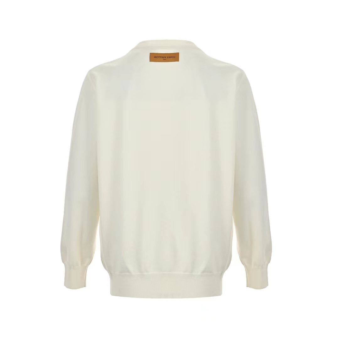 Louis Vuitton 23Fw jacquard logo crew neck sweater