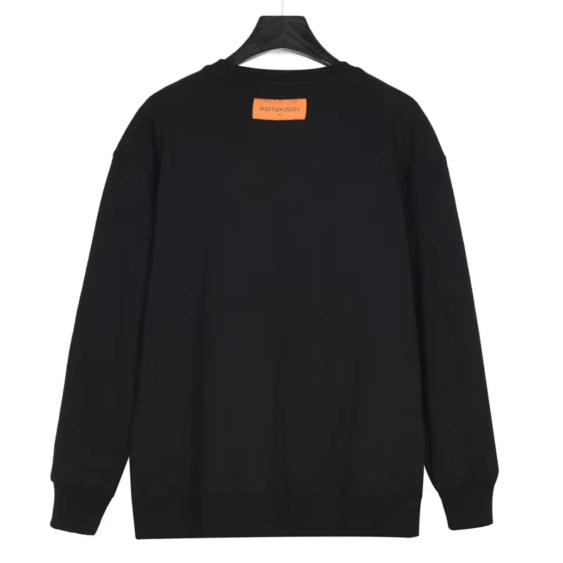 Louis Vuitton 23ss geometric embroidered cotton crew neck sweatshirt