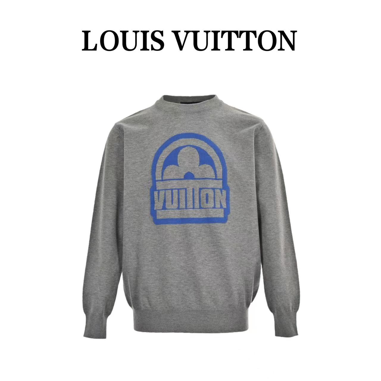 Louis Vuitton 23Fw jacquard logo crew neck sweater