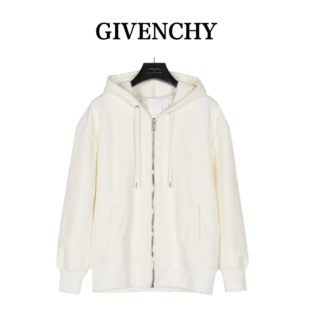 Givenchy 23FW all-over printed zipper hooded jacket