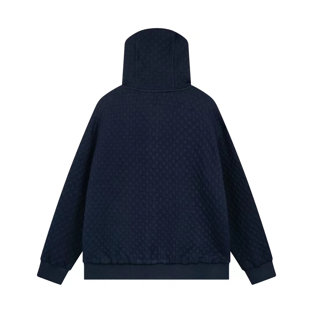 Louis Vuitton Autumn and Winter Classic All-over Printed Dark Pattern Jacquard Zipper Padded Jacket