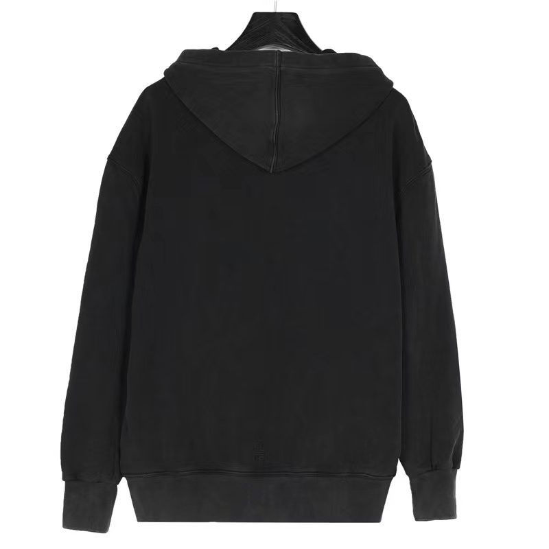 Givenchy 23GW washed letter zipper jacket