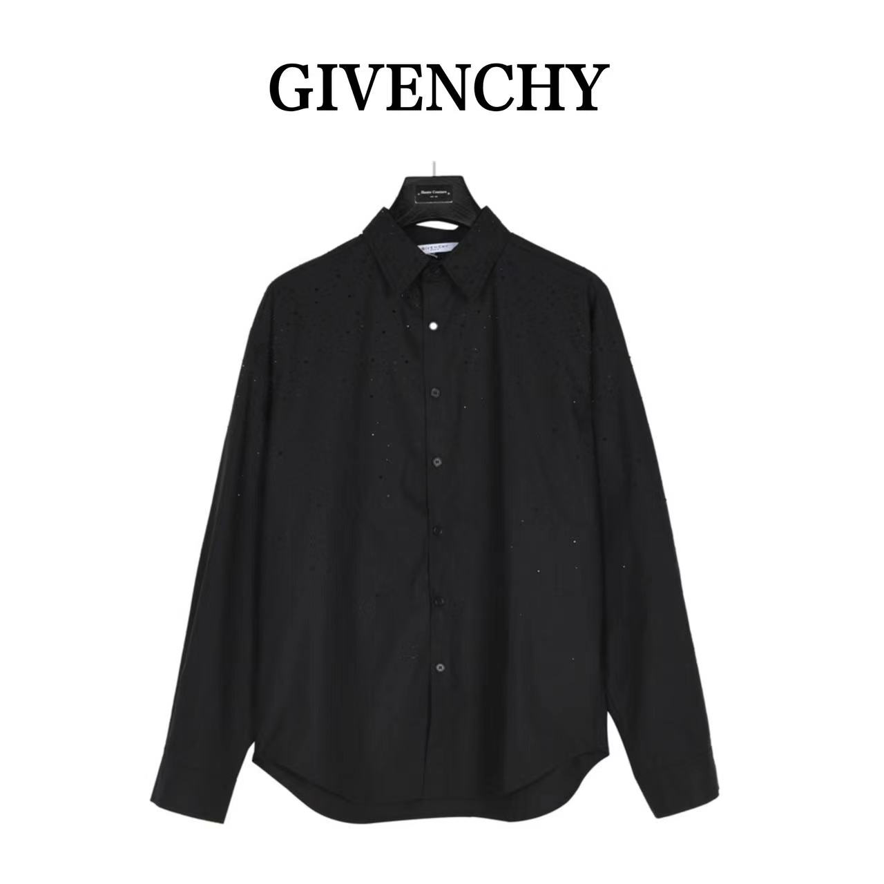 Givenchy 23Fw starry rhinestone shirt