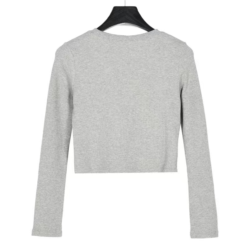 Crow Heart 23FW waffle embroidered long-sleeved T-shirt