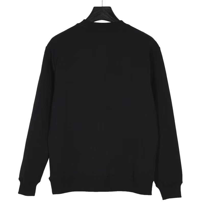 Prada 23ss spliced zipper crew neck sweatshirt