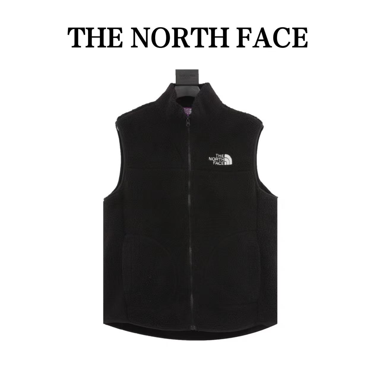 North Face 23FW outdoor fleece lamb stand collar vest