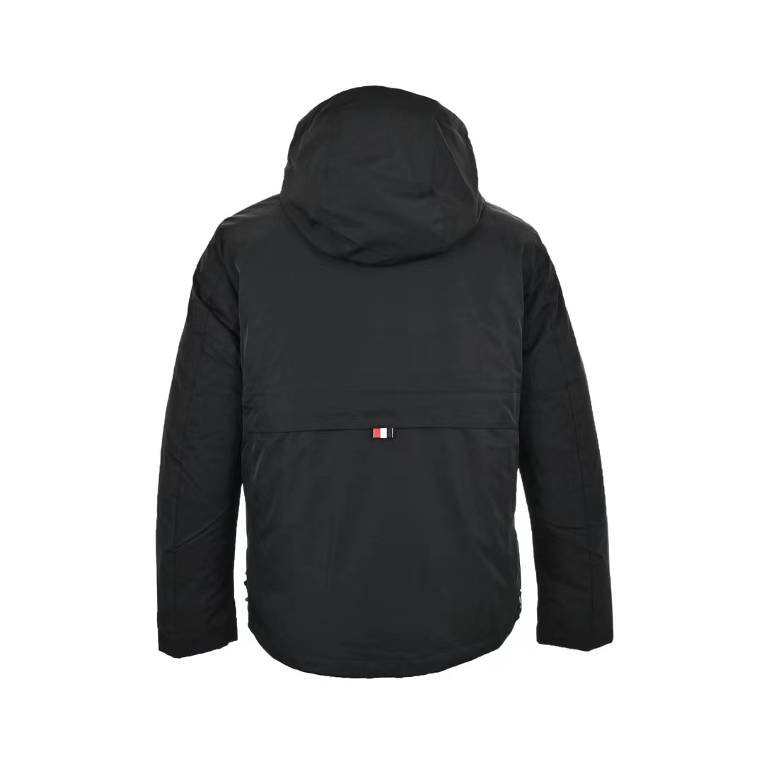 Masked 23Fw placket reflective lettering down jacket
