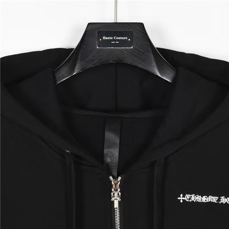 Crow Heart 23FW Sanskrit cross zipper jacket