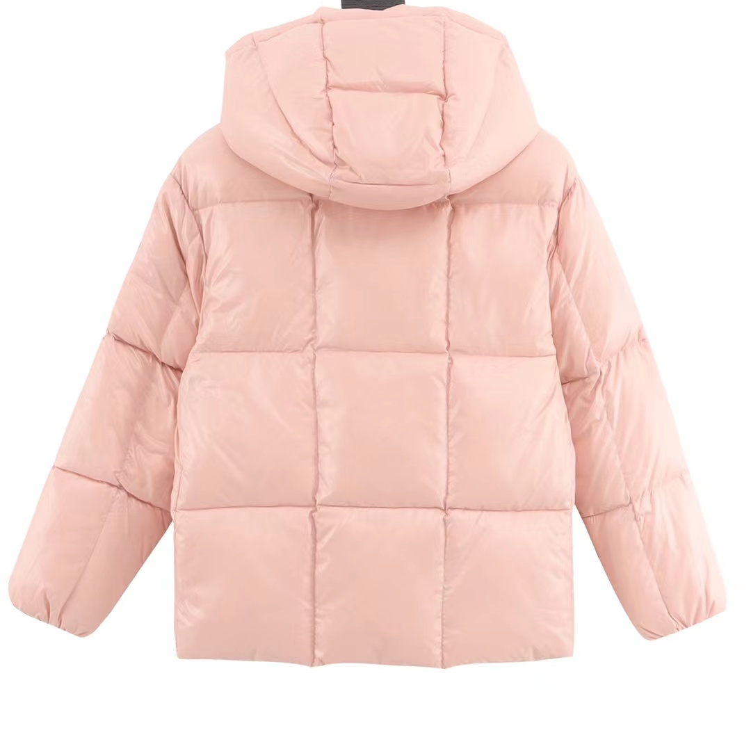 Mouthless 23ss new pink hooded bread down jacket