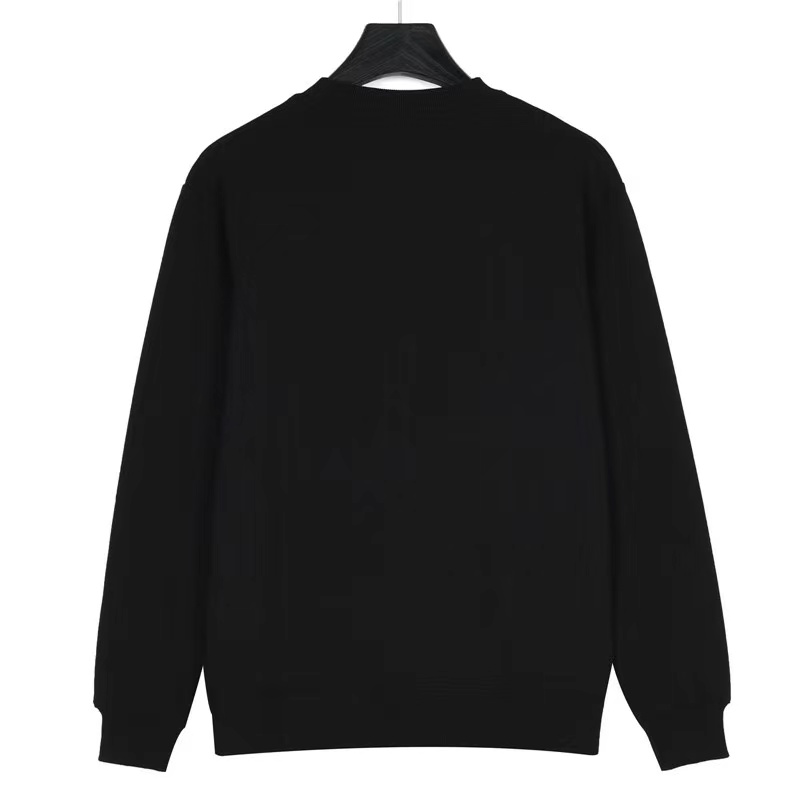 Prada 23Fw classic red trim crew neck sweatshirt