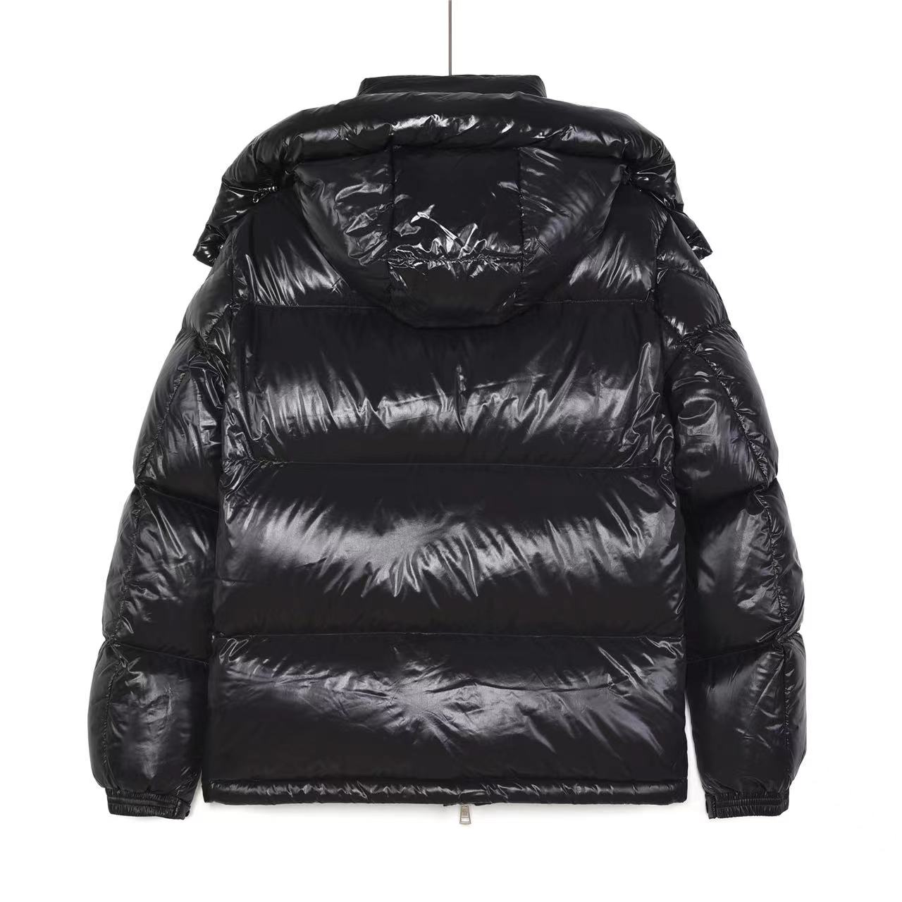 Masked double zipper rainbow stripe down jacket