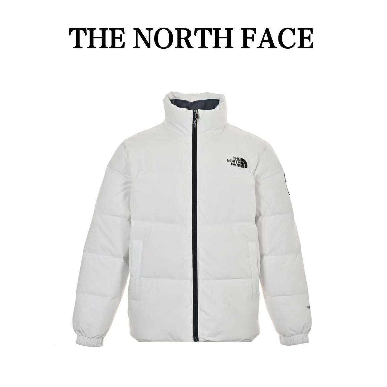 The North Face 23Fw solid color micro-label logo down jacket