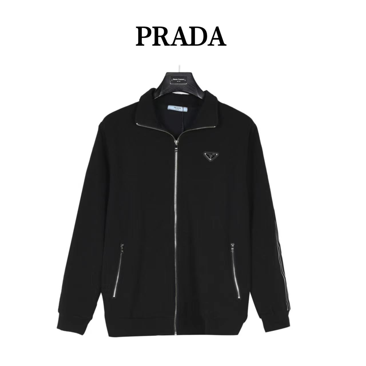 Prada 23Fw triangle logo side webbing suit jacket