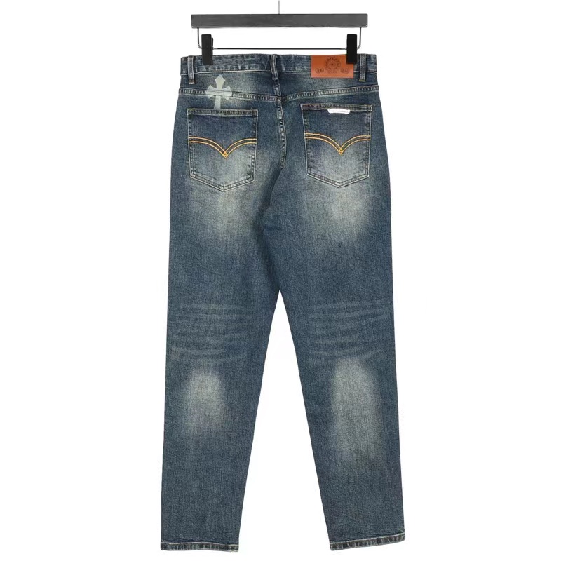 Crow Heart Classic Cross Denim Trousers
