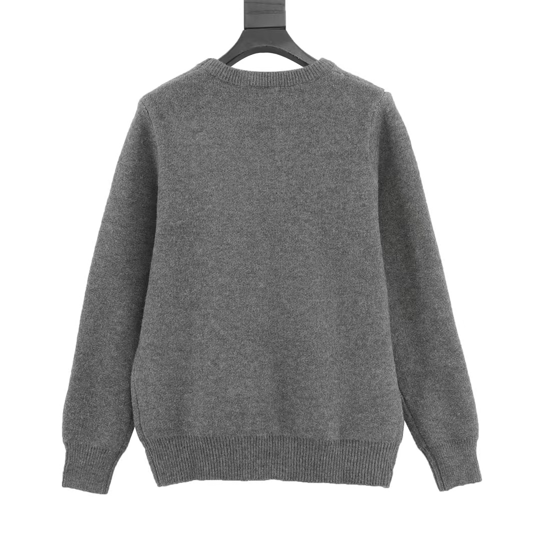 Prada 2023ss autumn and winter new triangle logo knitted round neck long sleeves