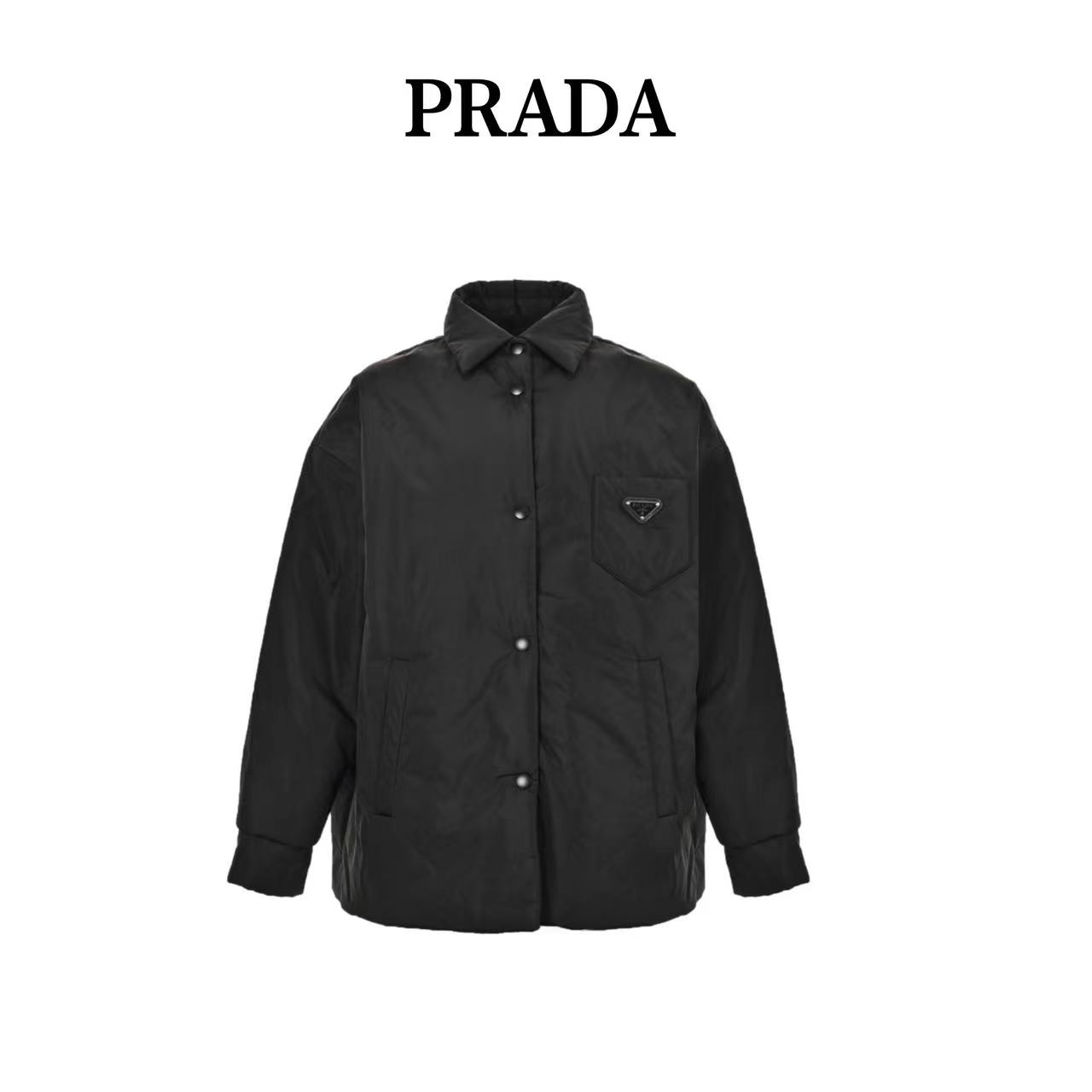 Prada 23Fw triangle cotton jacket