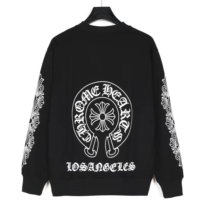 Croixin 23FW unicorn arm printed round neck sweatshirt