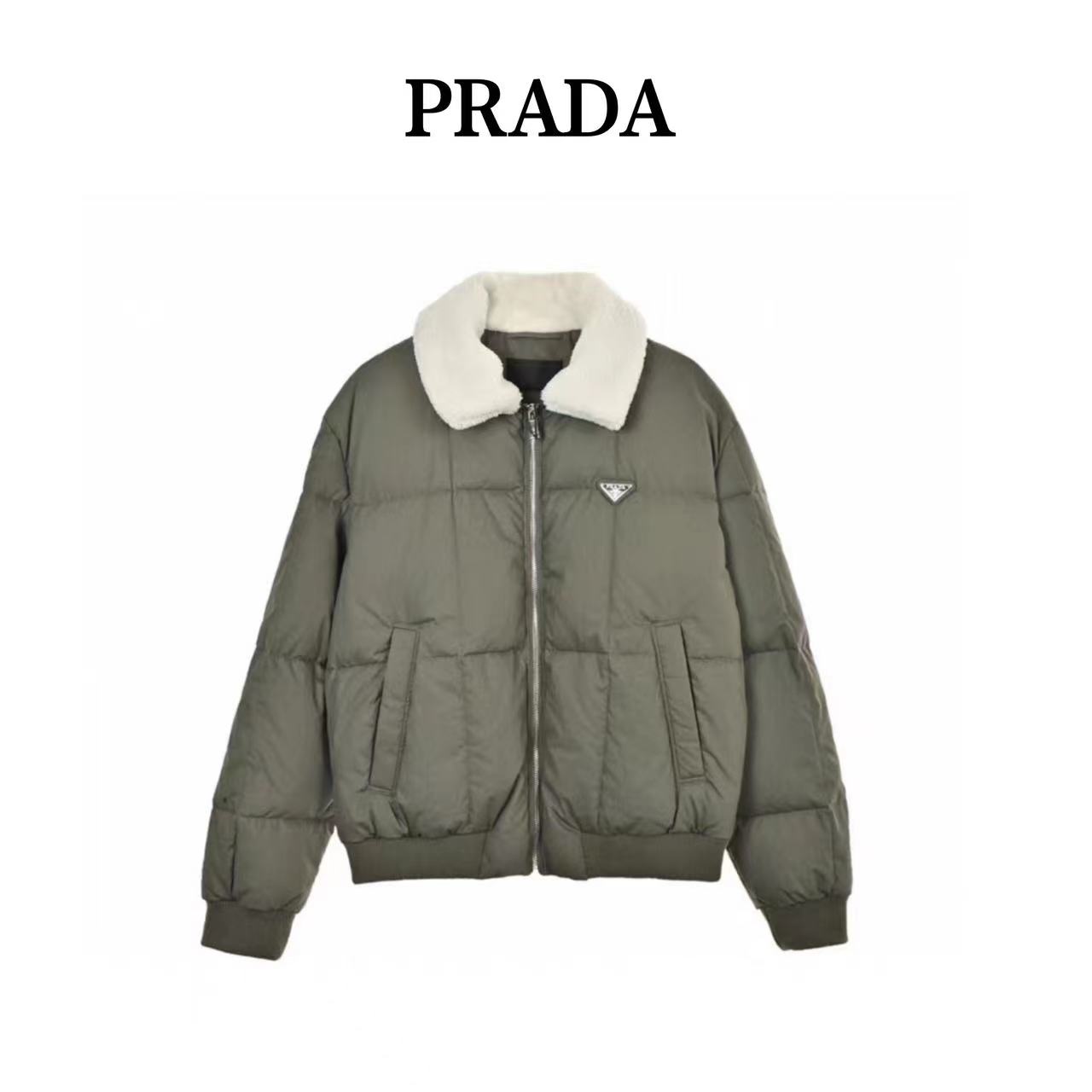 Prada new 23FW lamb collar down jacket
