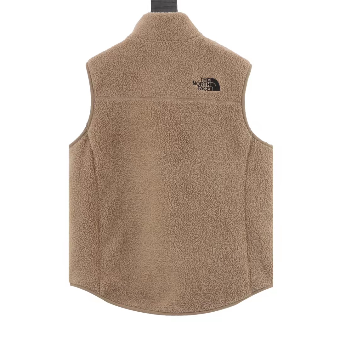 North Face 23FW outdoor fleece lamb stand collar vest