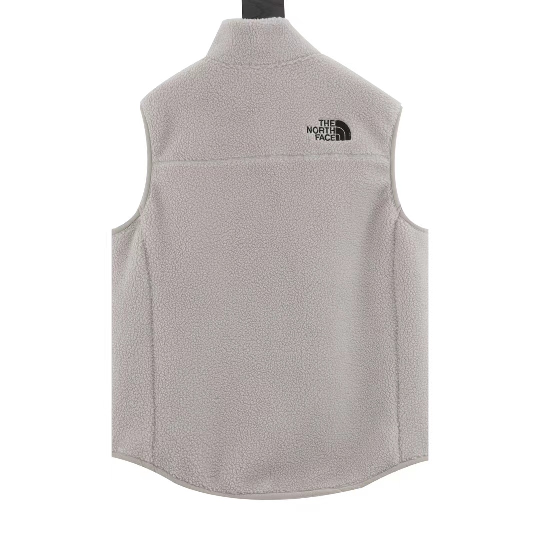 North Face 23FW outdoor fleece lamb stand collar vest