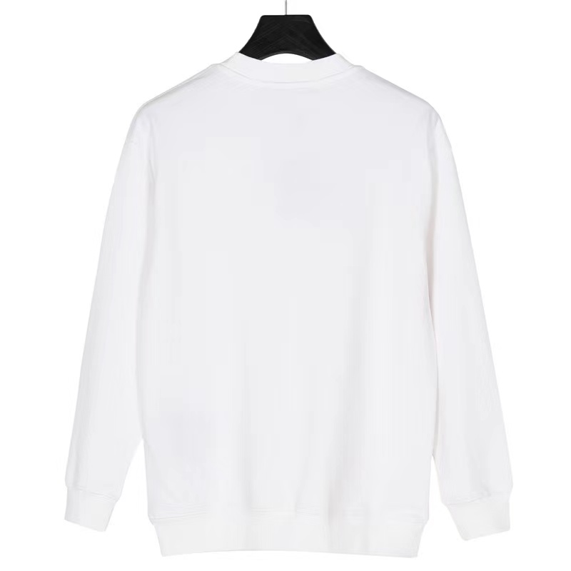 Prada 23Fw triangle logo round neck sweatshirt