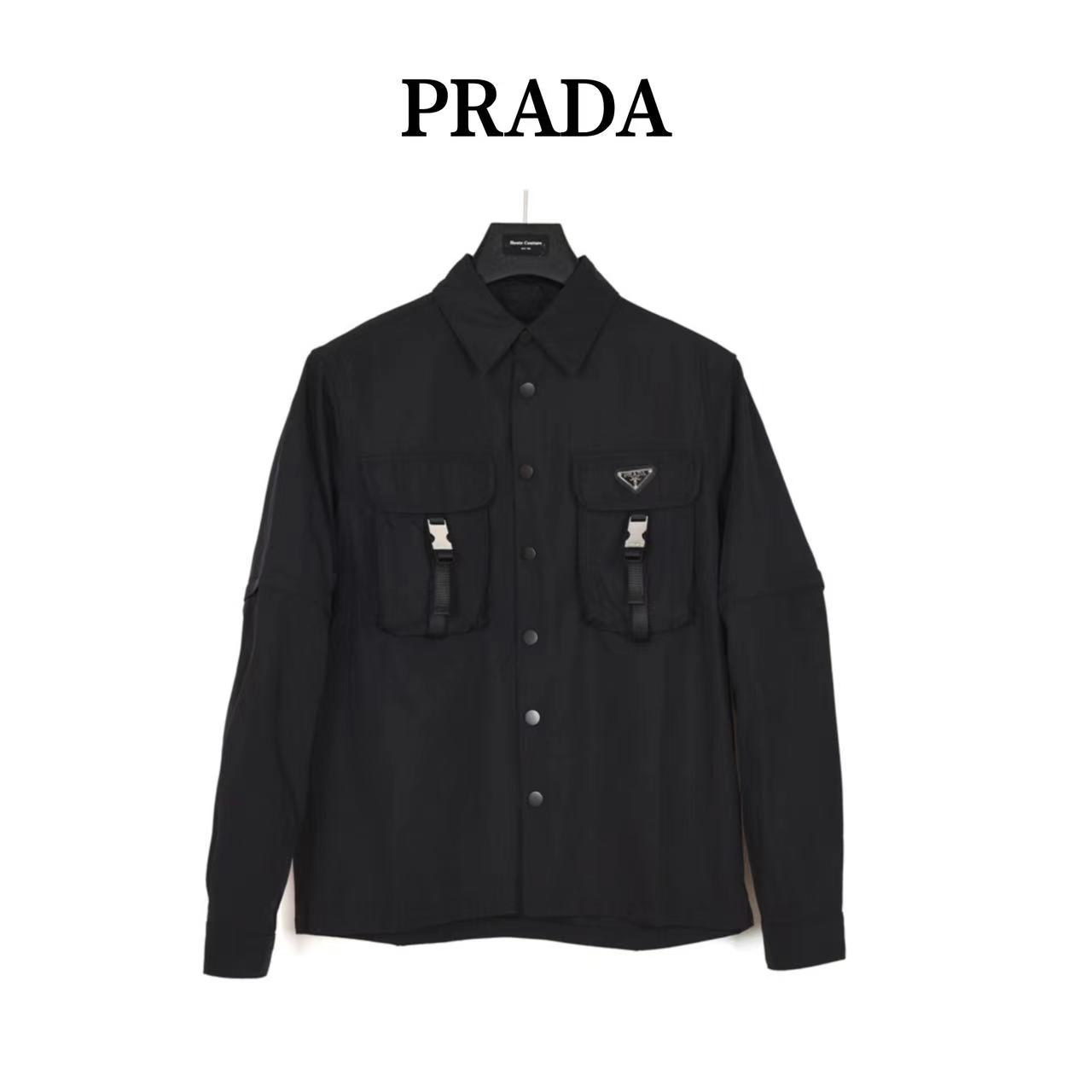 Prada 21ss metal lock functional jacket