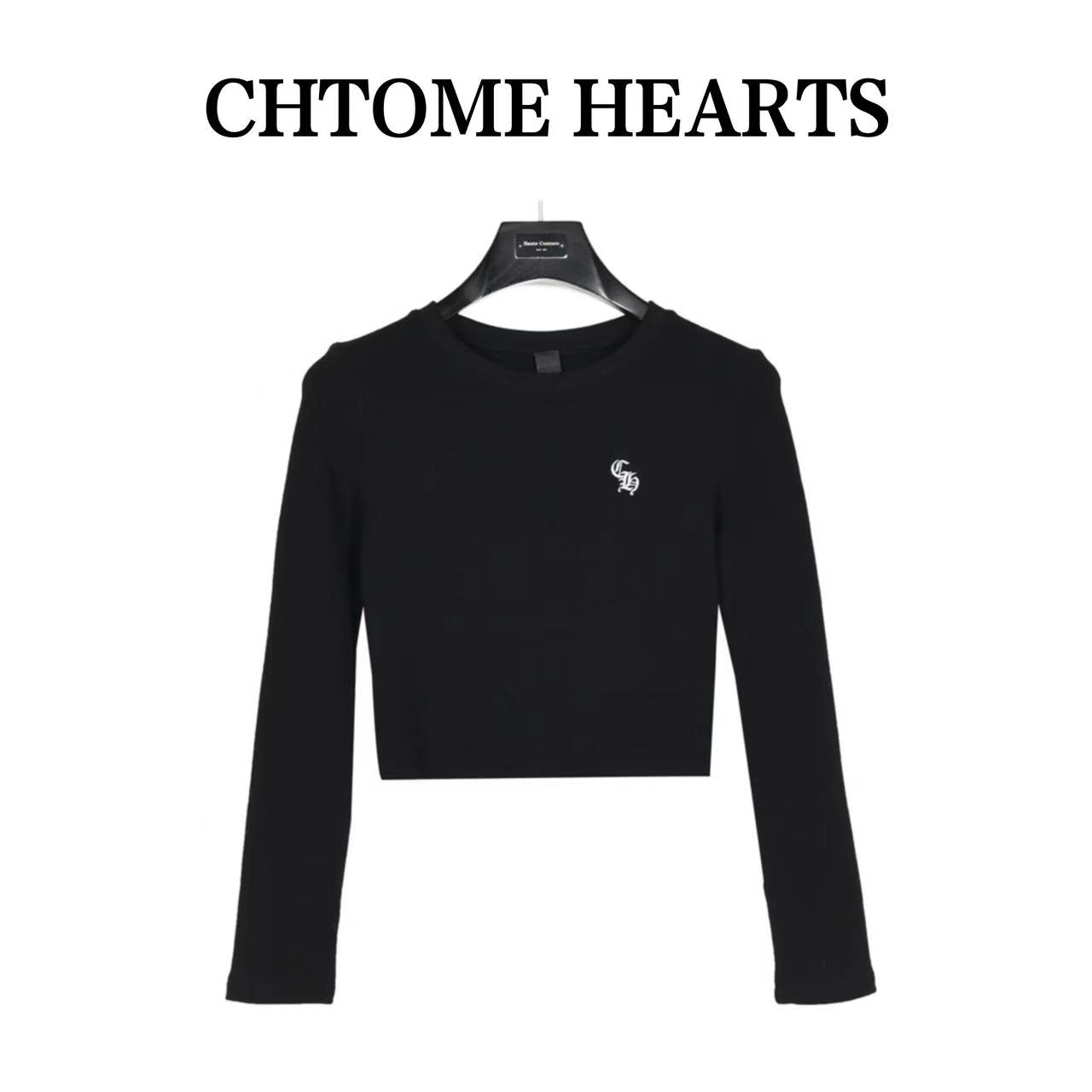 Crow Heart 23FW waffle embroidered long-sleeved T-shirt