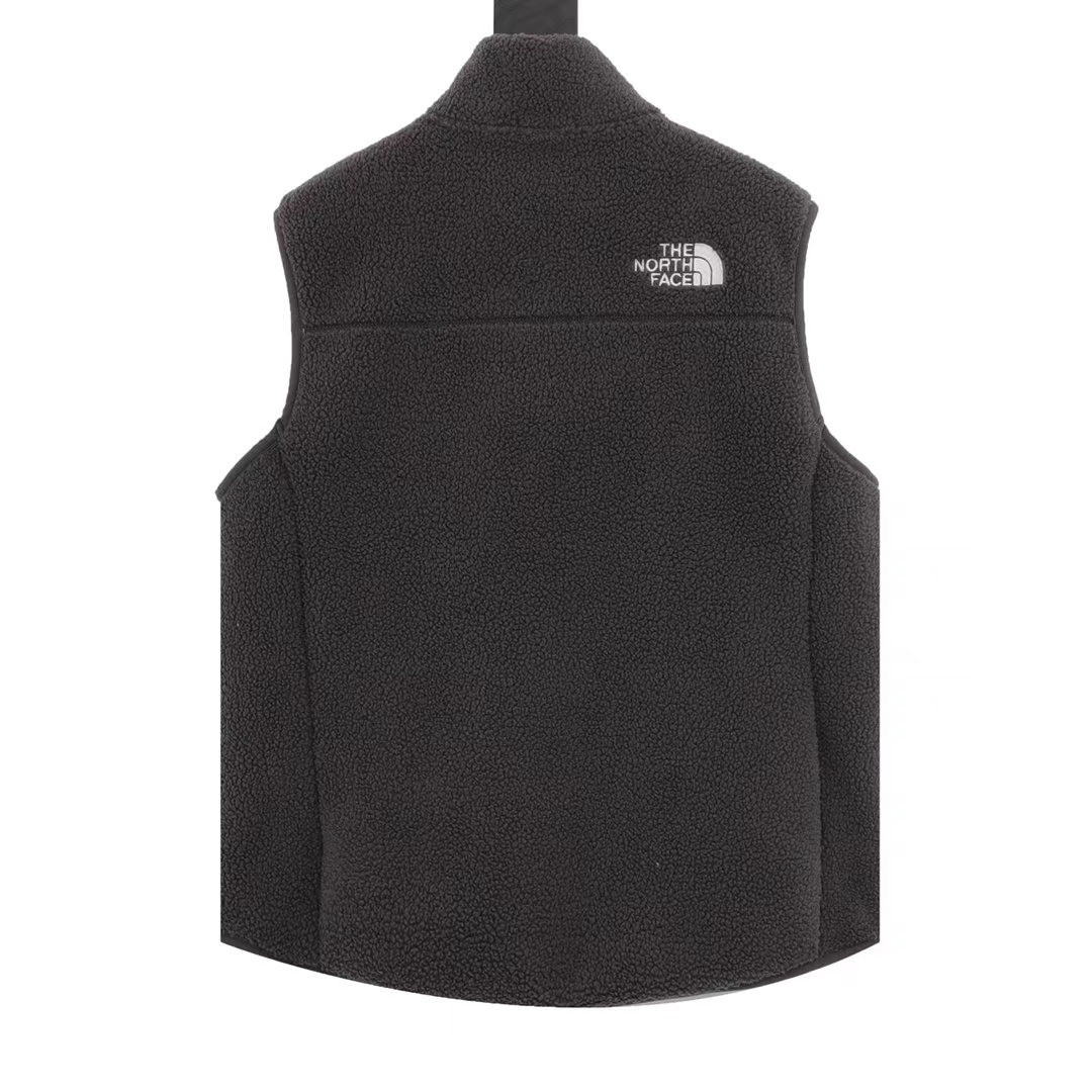North Face 23FW outdoor fleece lamb stand collar vest