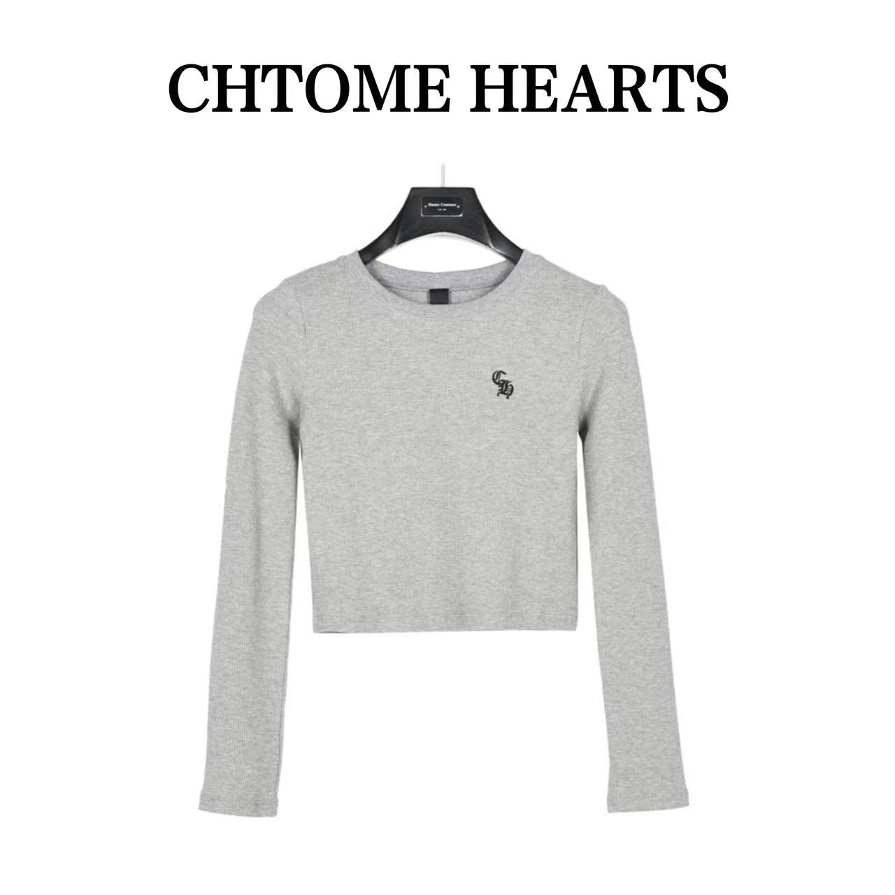 Crow Heart 23FW waffle embroidered long-sleeved T-shirt