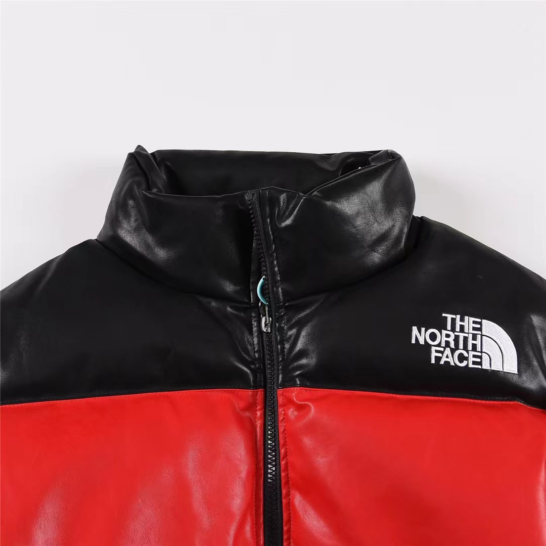 Supreme xTNF Leather Nuptse Jacket North Face joint leather down jacket