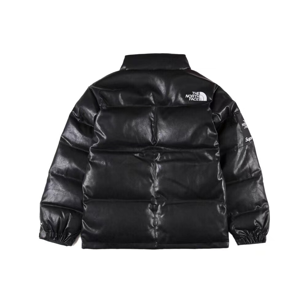 Supreme xTNF Leather Nuptse Jacket North Face joint leather down jacket